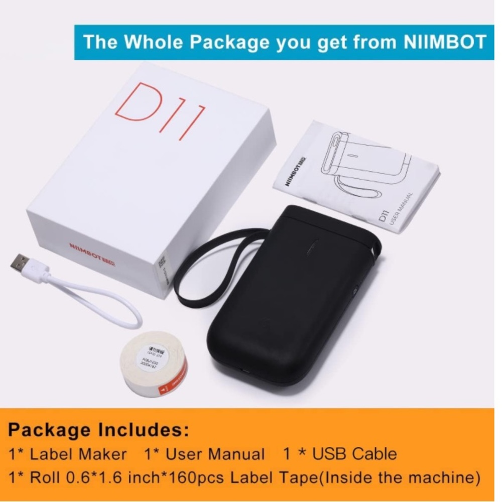 NIIMBOT Label Maker Machine D11 Label Printer Portable Wireless Connection - Picture 2 of 7